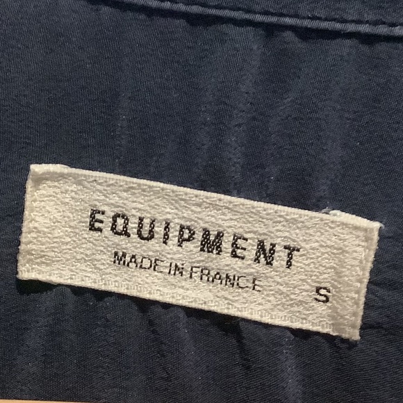 Equipment navy blue silk blouse small - Picture 2 of 5